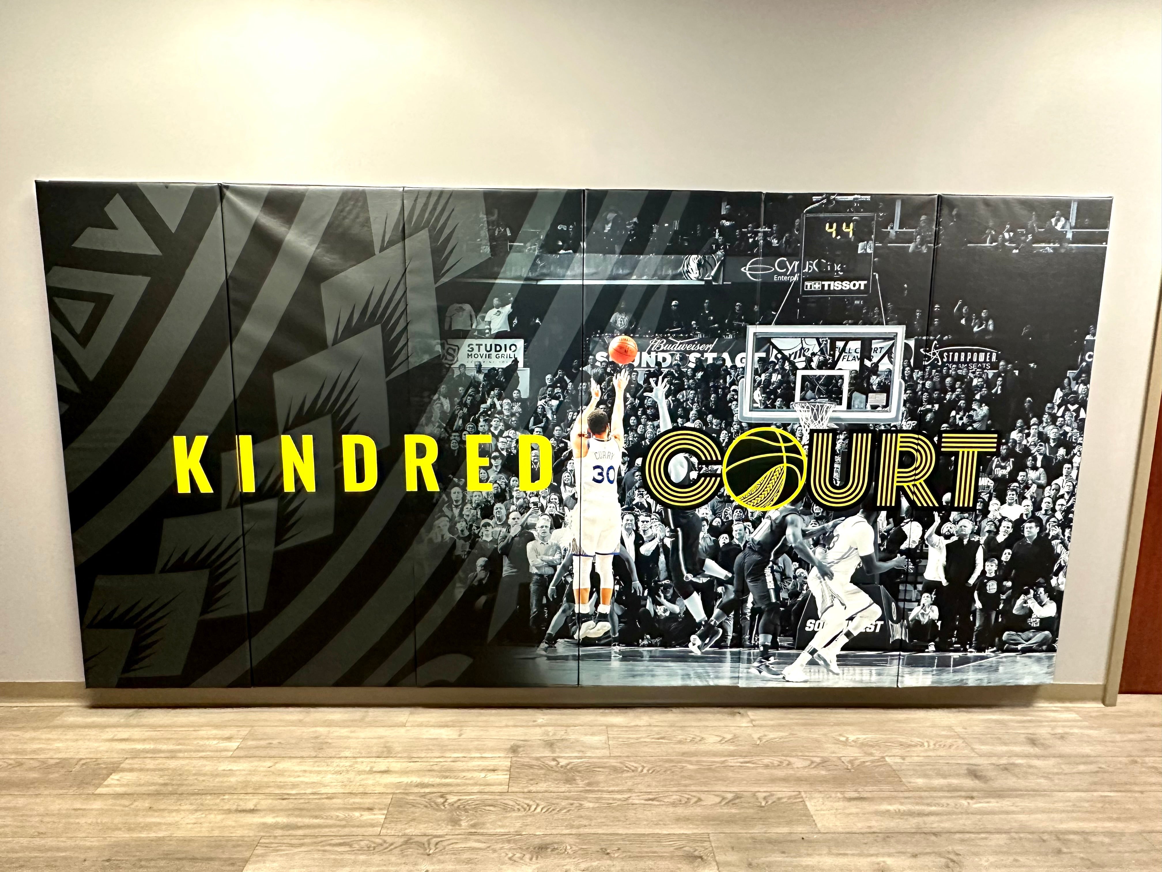 Digitally Printed 6' x 12' x 2" Removable Folding Gym Wall Pad