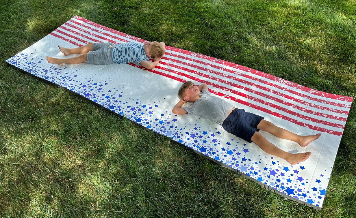 Stars and Stripes Roll-Up Mat - 4' x 12' x 1 ⅜"
