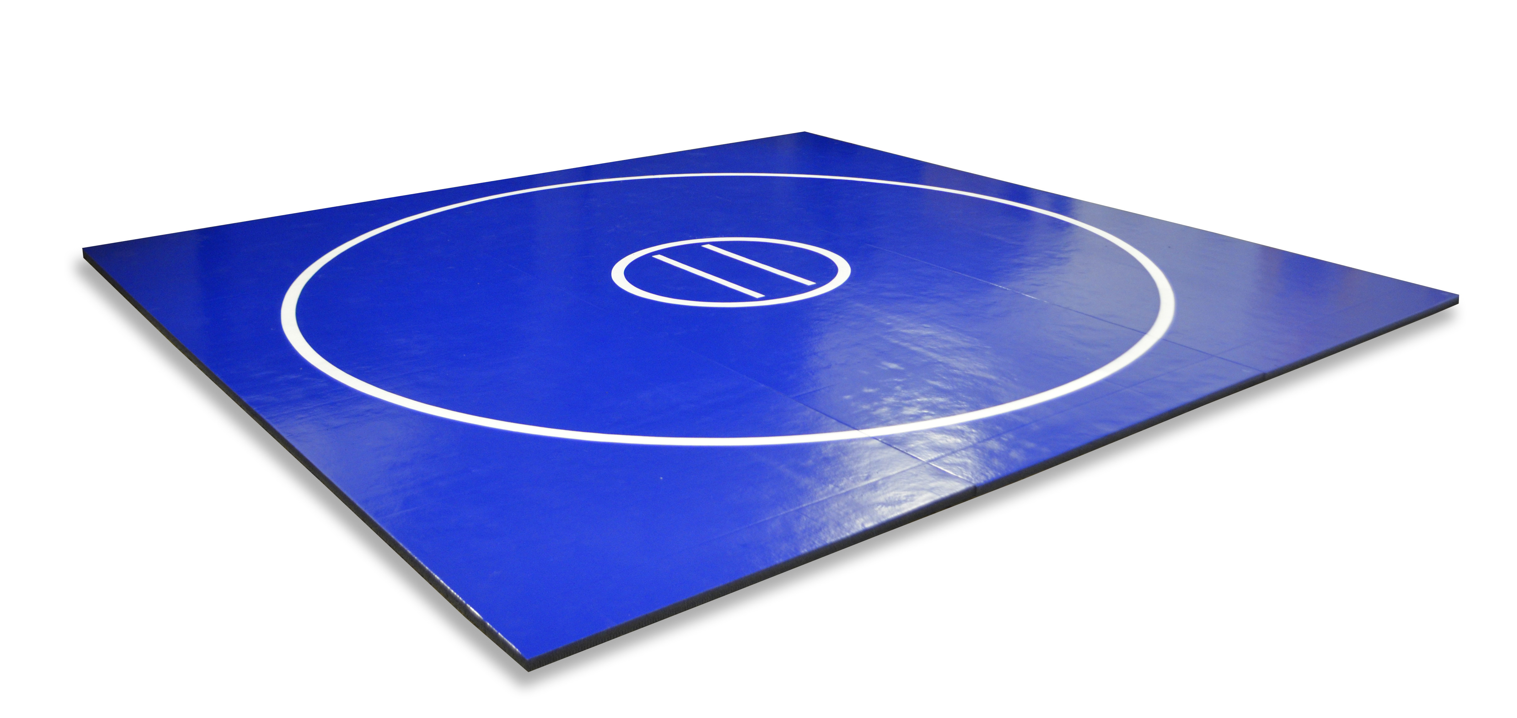 Blue New Style Wrestling Mat with White Circles