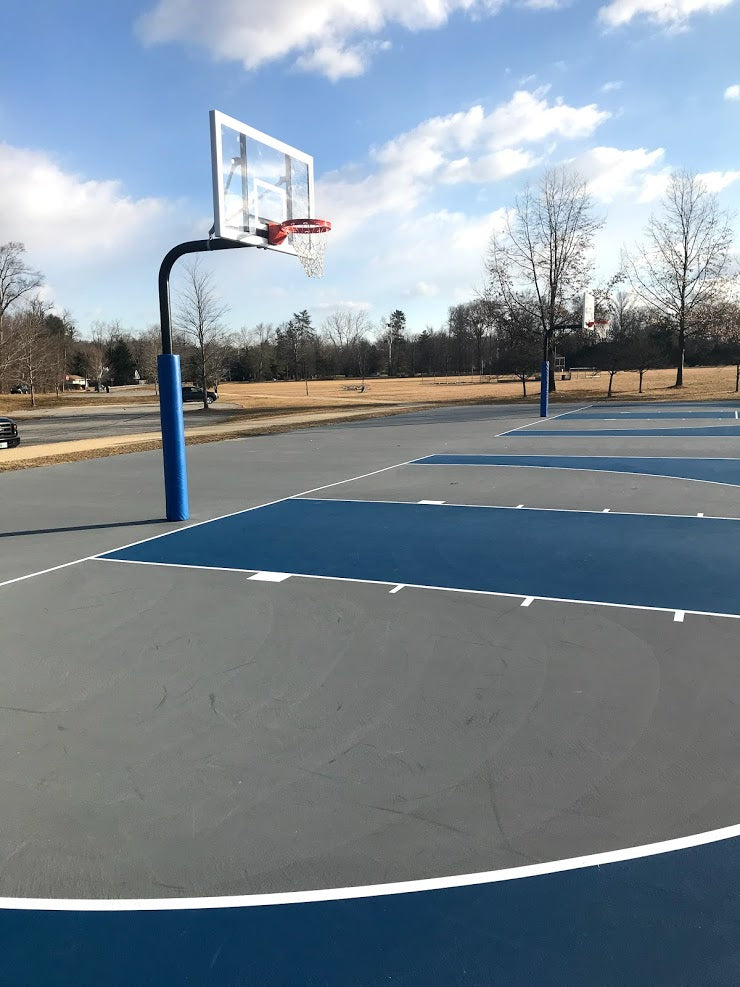 outdoor basketball pole pads