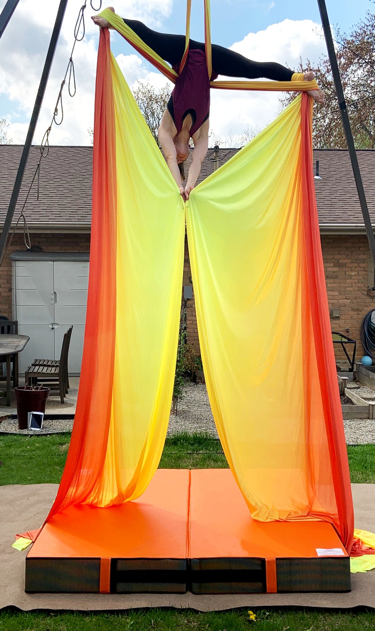 Outdoor Aerial Arts Landing Pad Orange