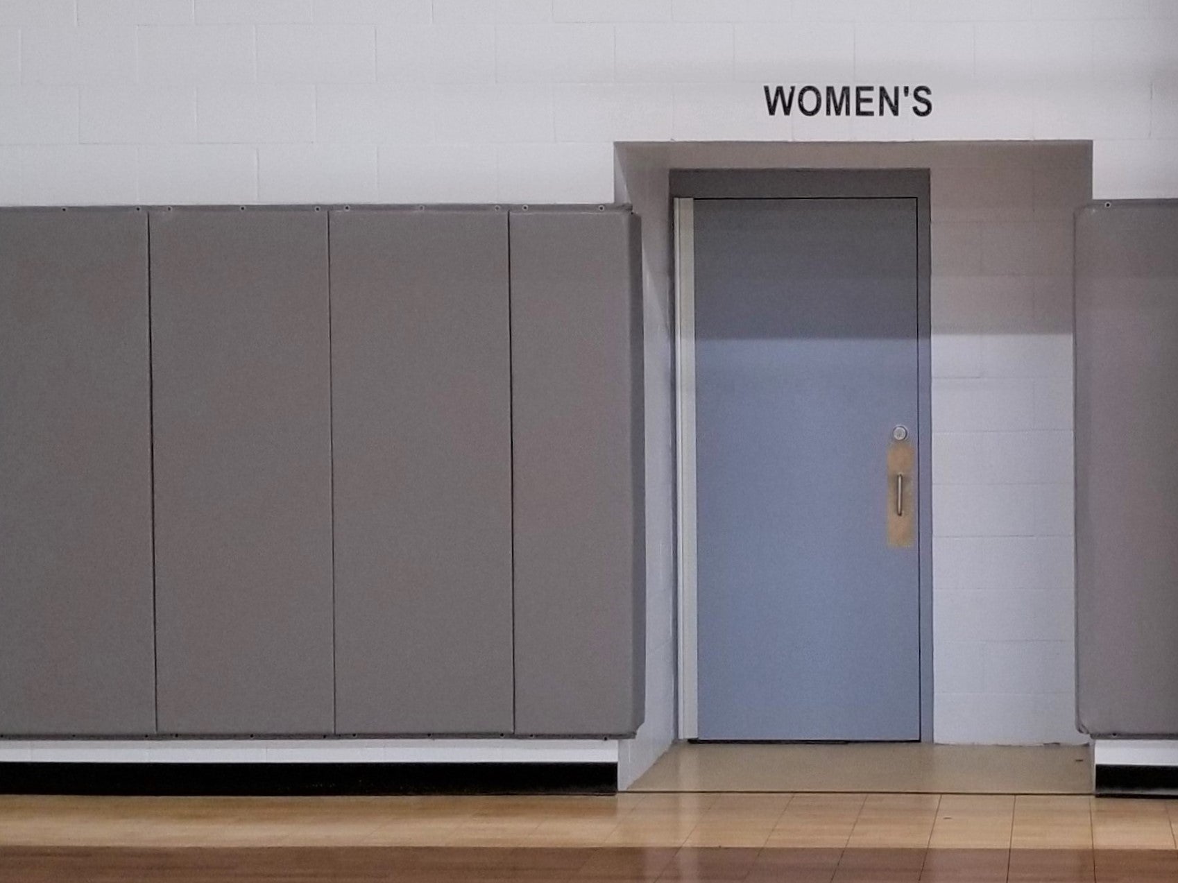 Basketball gym grey wall safety pad