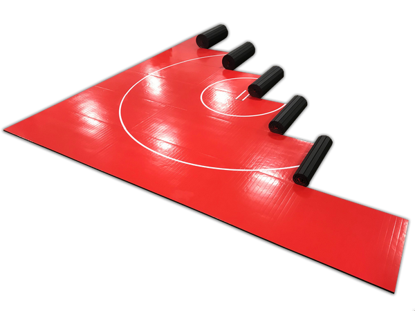 36' x 36' x Ultra Shock Roll-Up Wrestling Mat | AK Athletic Equipment