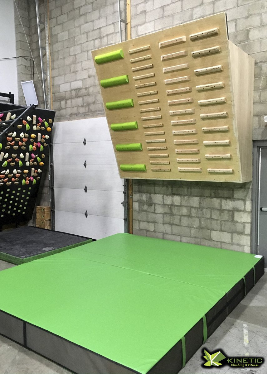 Custom lime green climbing wall crash mat - Kenetic Columbus