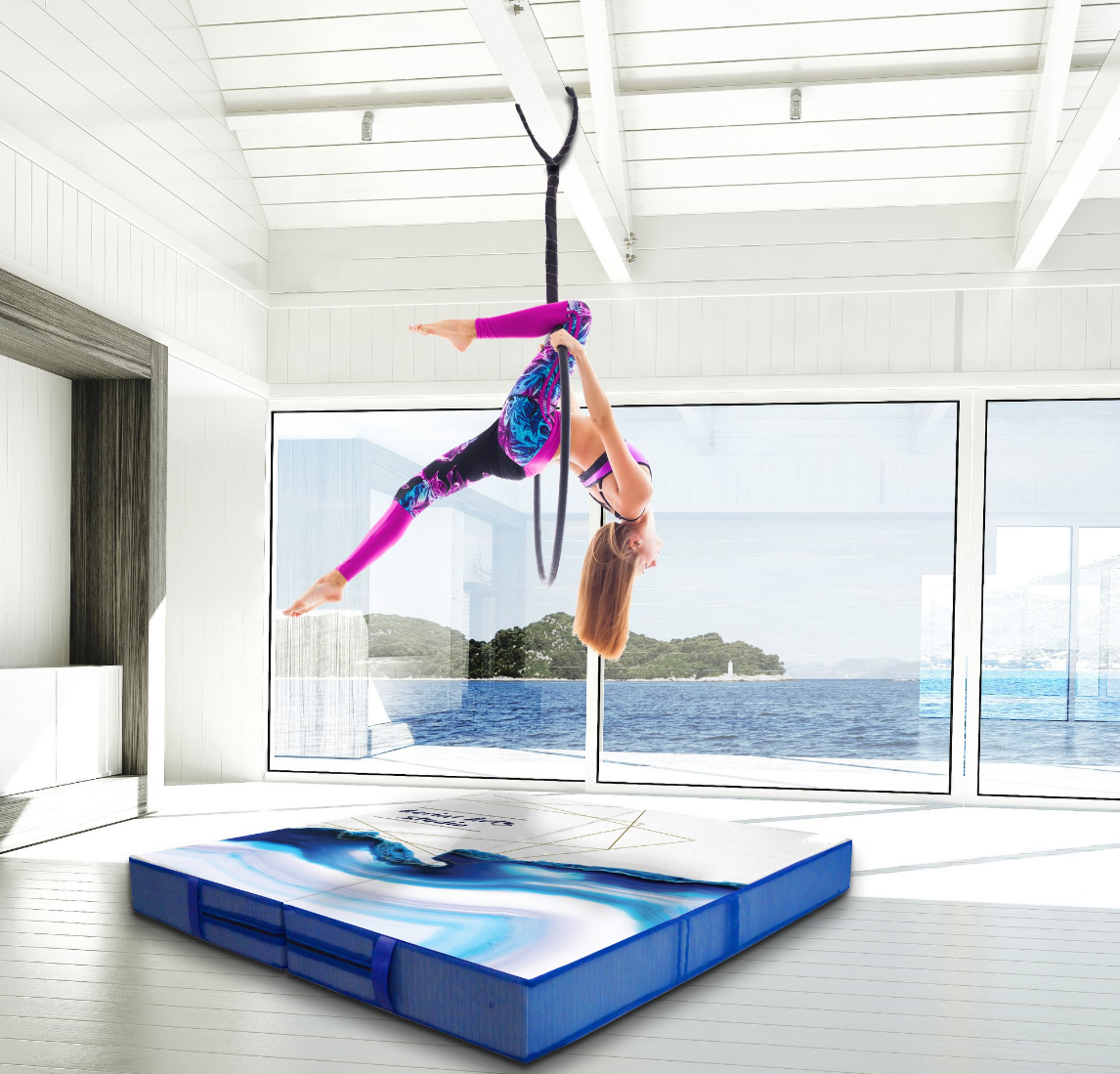 Aerial Arts Studio Mat with Custom Logo