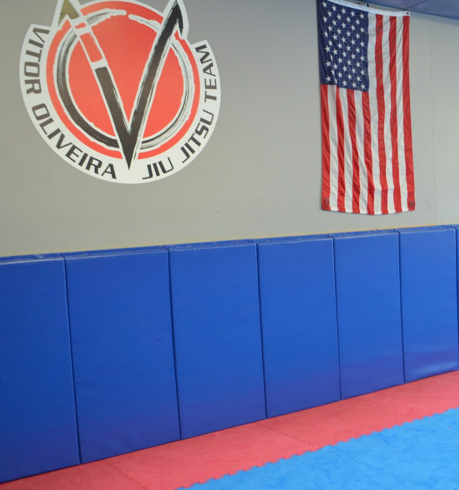 Blue bjj safety wall pads