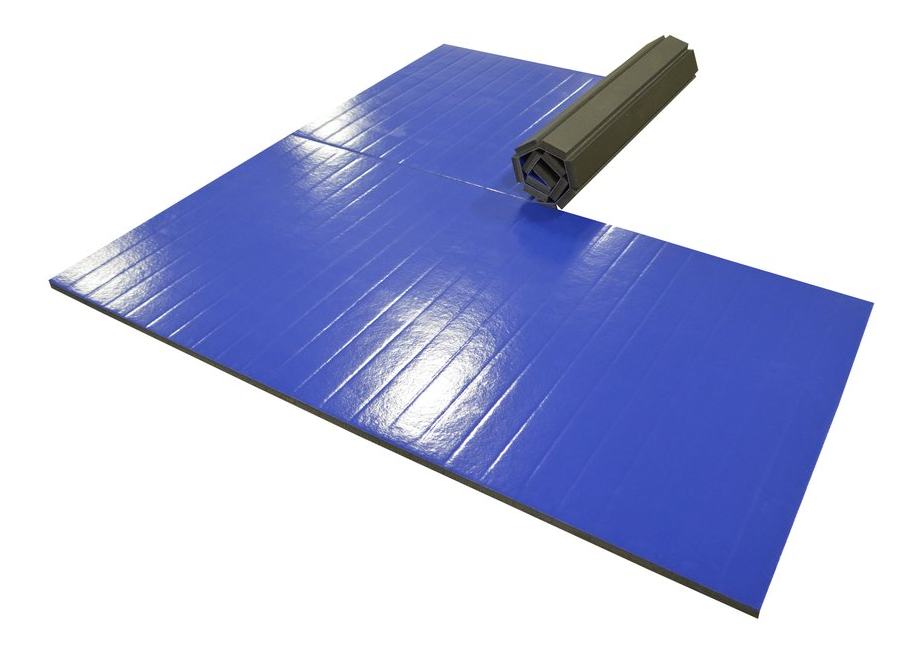 8'x 8' blue wrestling mat. Custom printed design available. 