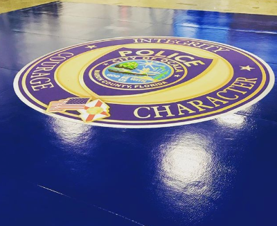 AK Athletics digitally printed roll up mat