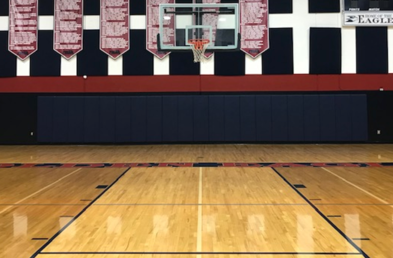 Class A FlameSafe Wall Padding For Gymnasium AK Athletics., gym wall padding, navy basketball padding, basketball gym wall padding, sports wall padding, gymnasium wall padding, ak athletics wall pads