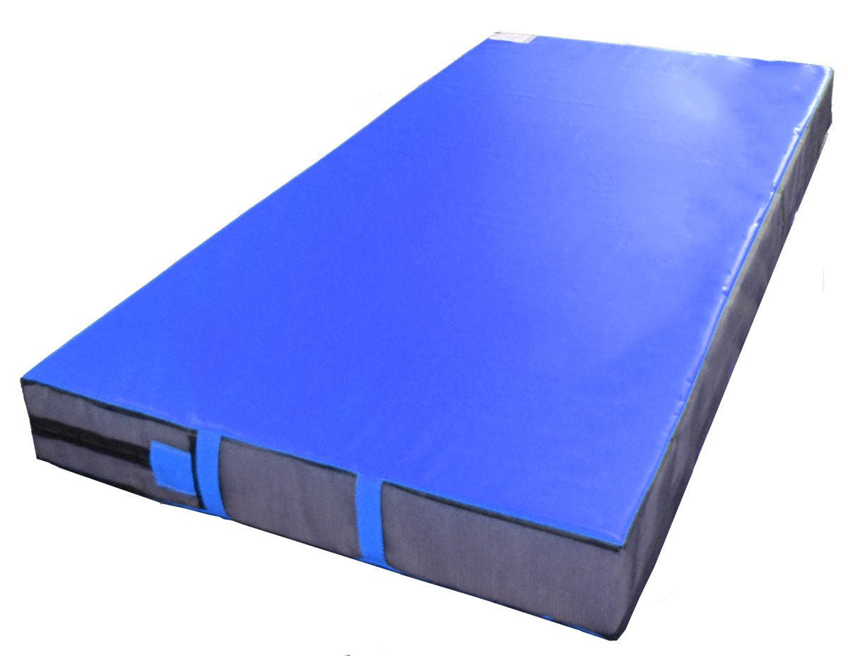 blue landing crash mat 