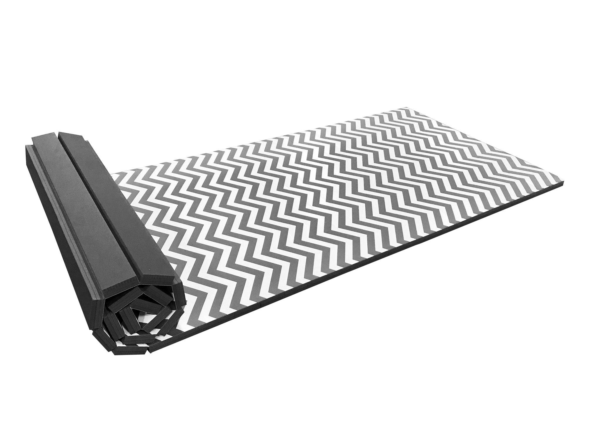 Roll Up Chevron Zigzag 4' x 12' x 1 3/8" Advanced Level Gymnastics Mat