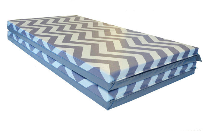Chevron Zigzag 4' x 8' x 2" Intermediate Level Folding Gymnastics Mat