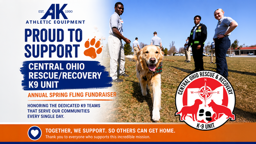 AK Athletics Supports the Central Ohio Rescue/Recovery K9 Unit Annual Spring Fling Fundraiser