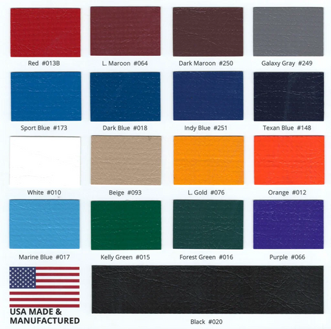 14 oz Vinyl and 18 oz Vinyl Color Samples 3" x 7"