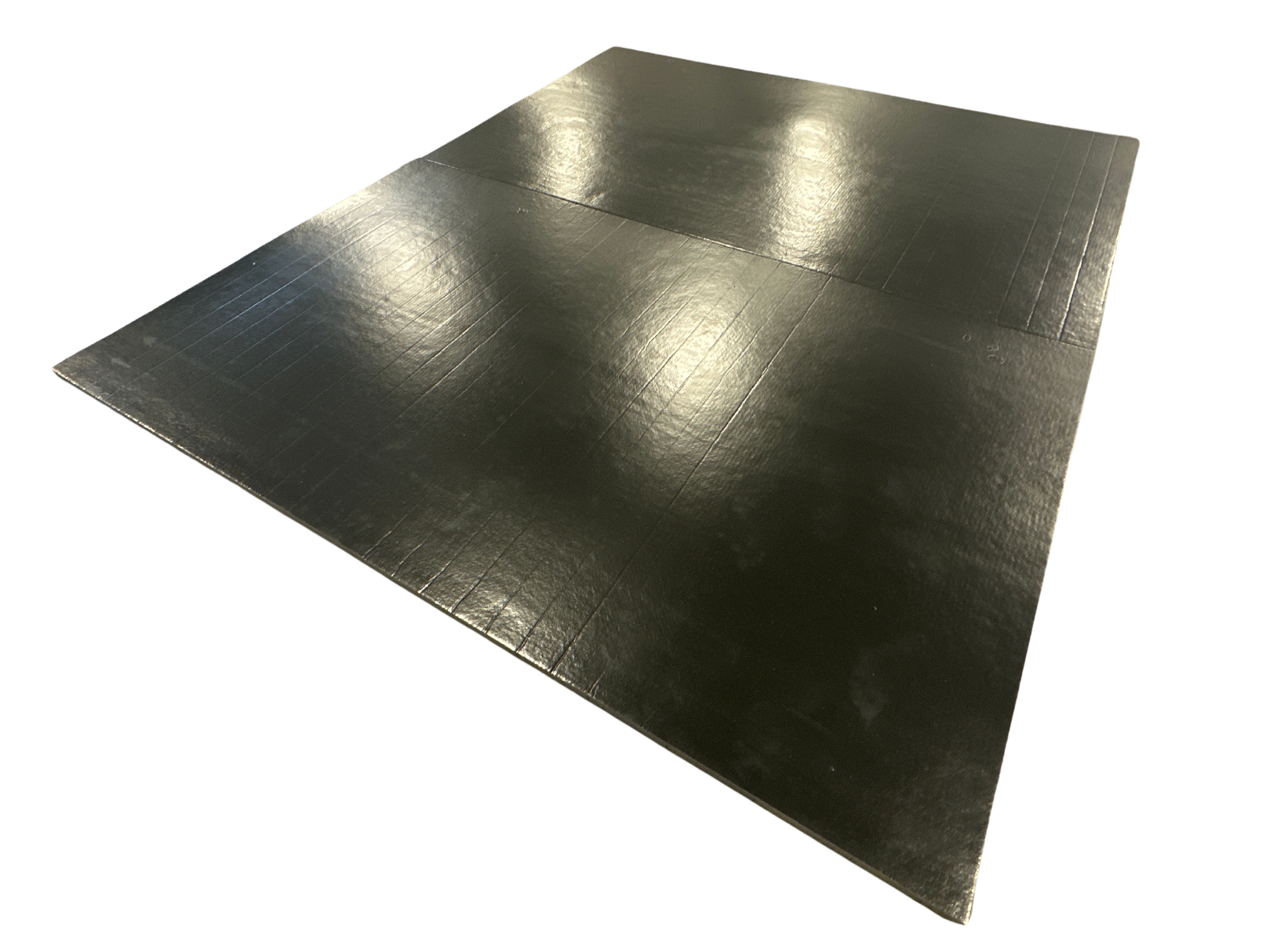 Clearance 10' x 12' x 1 5/8" UltraShock Roll-Up Wrestling Mat - Black with no circles or lines