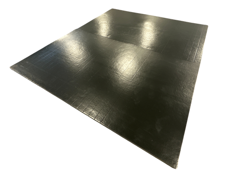 Clearance 10' x 12' x 1 5/8" UltraShock Roll-Up Wrestling Mat - Black with no circles or lines