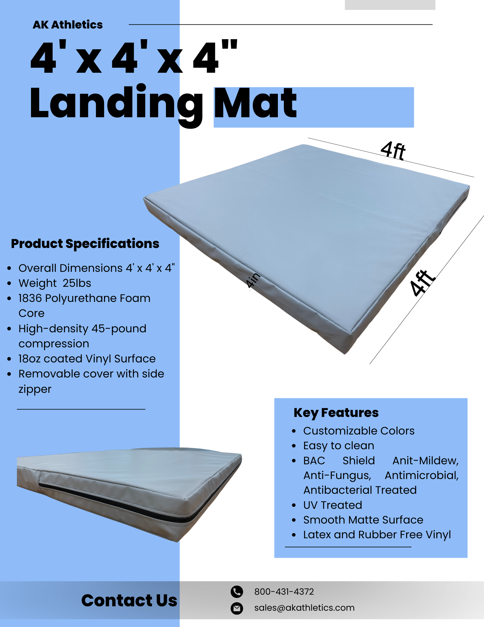 4' x 4' x 4" Landing Mat