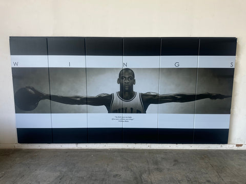 Clearance Digitally Printed Logo Wood Backed Wall padding- 6' x 12' x 2" thick