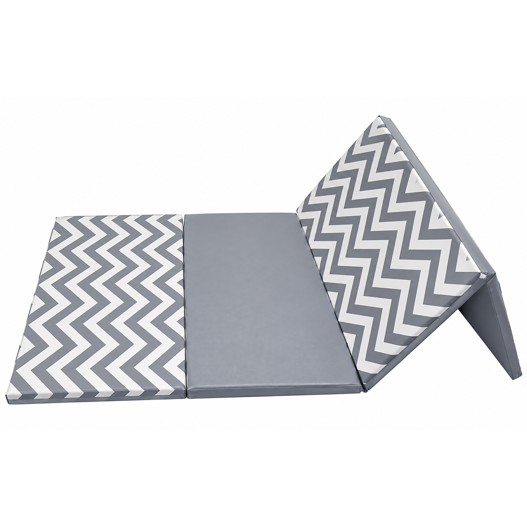 Chevron Zigzag 4' x 8' x 1 3/8" Advanced Level Folding Gymnastics Mat