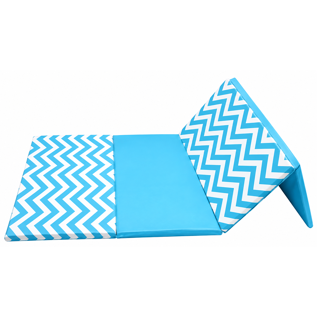 Chevron Zigzag 4' x 8' x 2" Intermediate Level Folding Gymnastics Mat