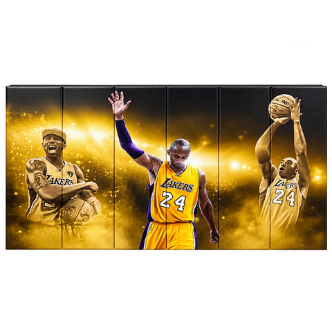 Clearance Digitally Printed 6' x 12' x 2" Removable Folding Gym Wall Pad- Kobe Logo