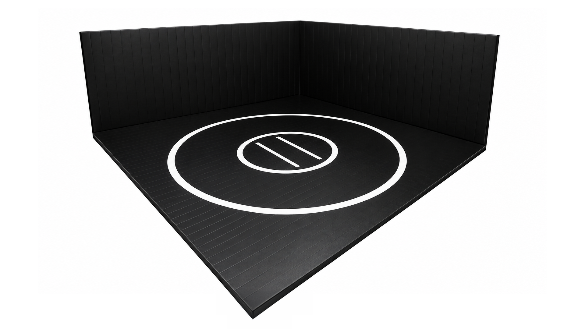 Instant Wrestling Room 12' x 12' wrestling mat and Removable Roll Up Wall Pads Package