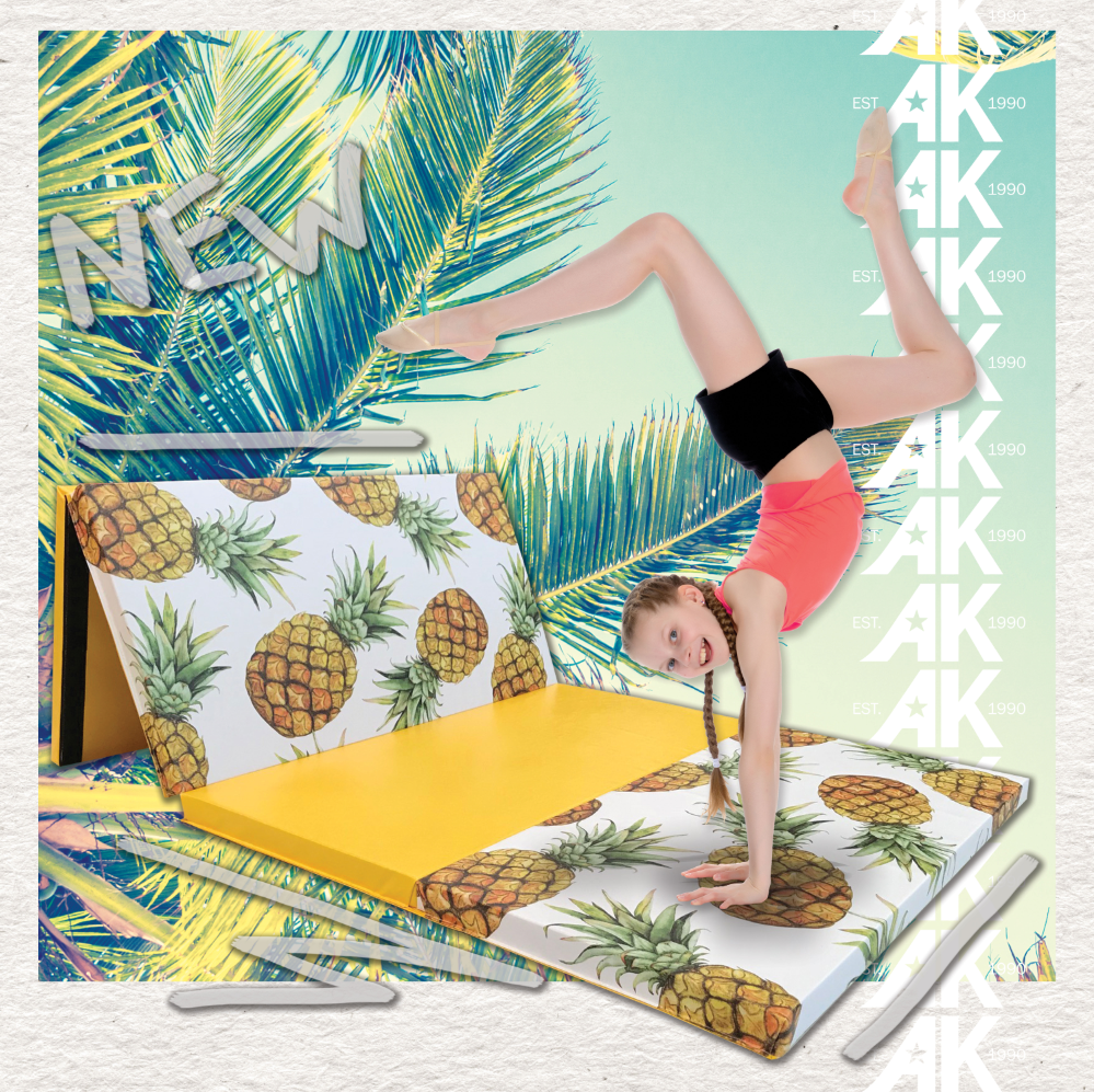 QUICKSHIP Pineapple 4' x 8' Folding Gymnastics Mat