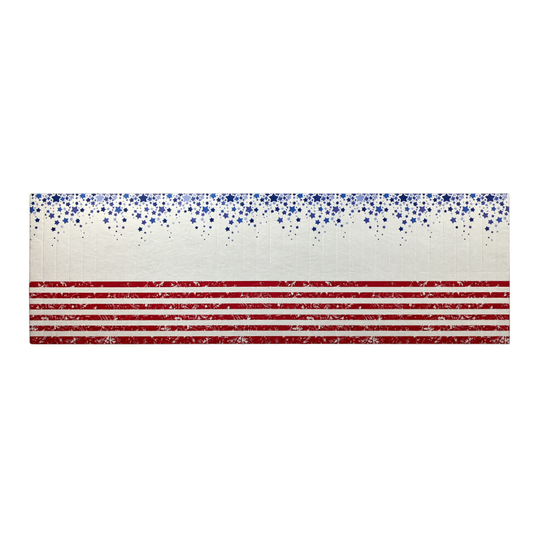 Stars and Stripes - Easy Stick Roll Up Gym Wall Pad-  4'x12'x1.38"