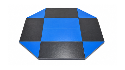 Remnant Octagon Wrestling mat Black and Blue 8' x 8' x 1.38"