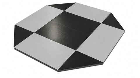 Remnant Octagon Wrestling mat Black and Gray 8' x 8' x 1.38"