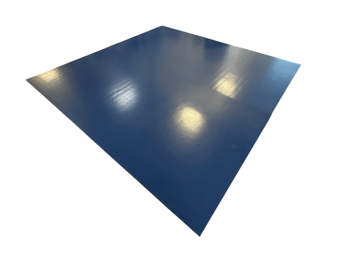 Clearance 12' x 12' x 1 3/8" Roll-Up Wrestling Mat - Blue Mat with No Circles or Lines