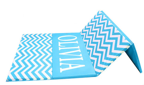 Holiday Shop Chevron Zigzag 4' x 8' x 2" Intermediate Level Folding Gymnastics Mat