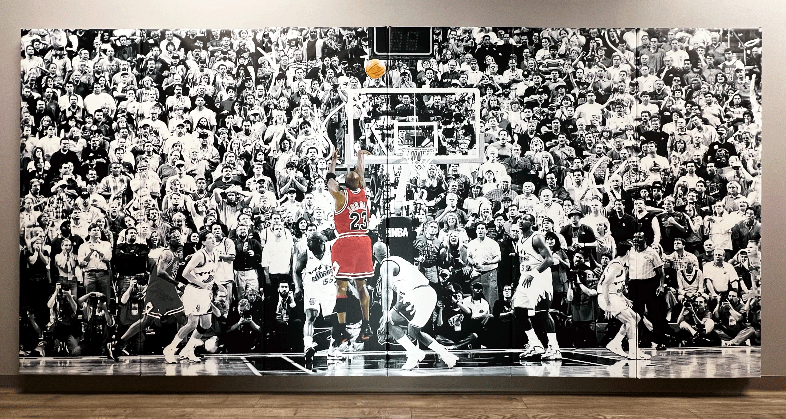 Digitally Printed Wall Padding- Michael Jordan's Last Shot