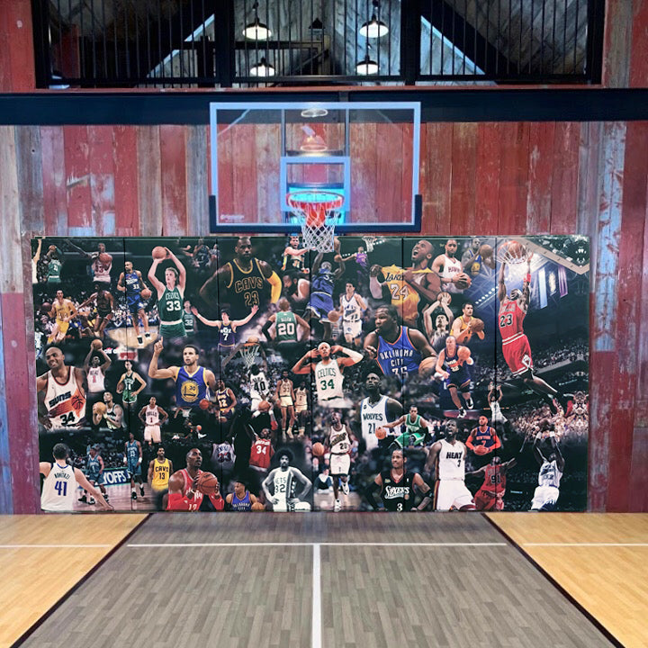 Digitally Printed Custom Wood Backed Gym Wall Padding Panels 2' x 6'