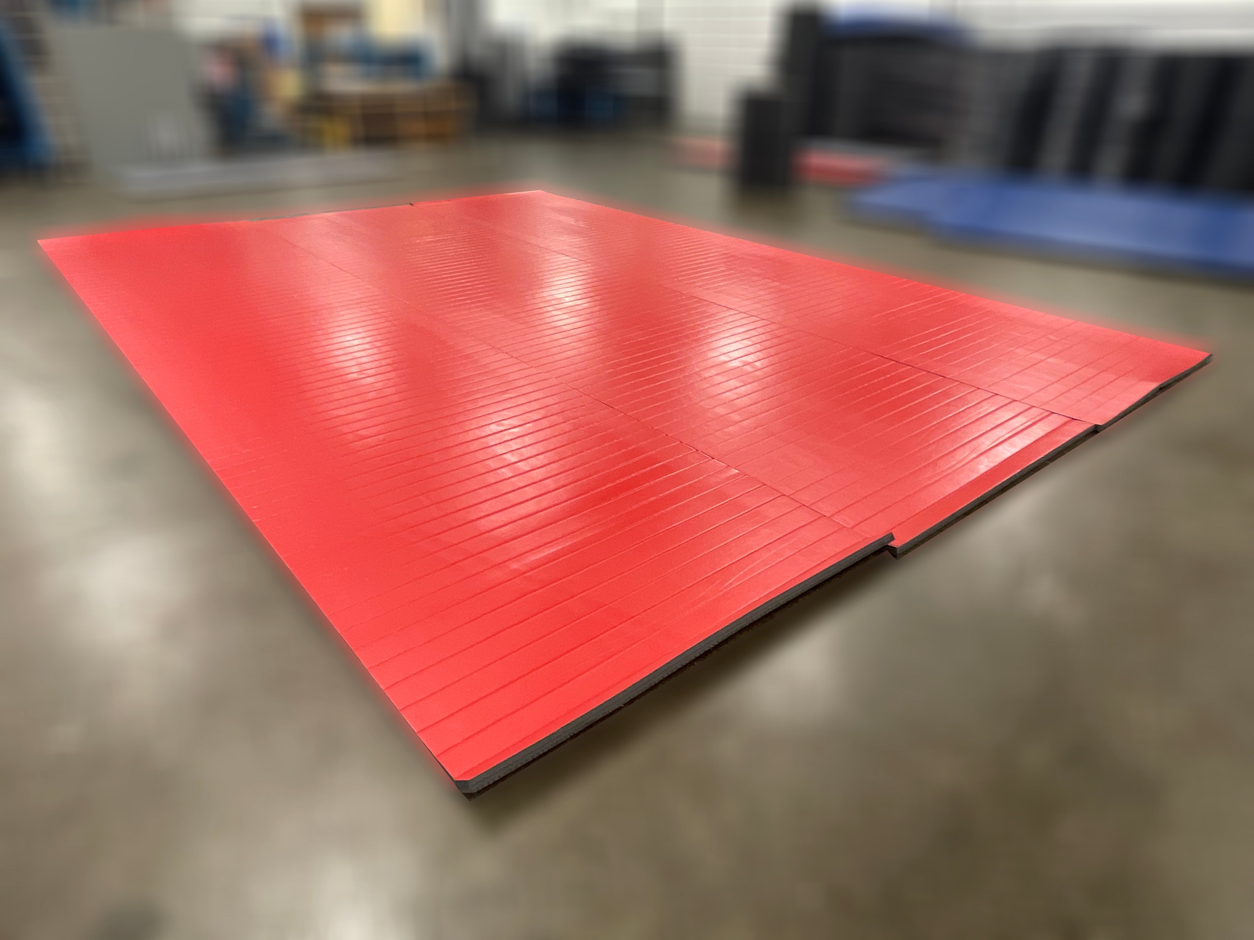 CLEARANCE 17' x 24' x Ultra shock  Roll Up Wrestling Mat Red
