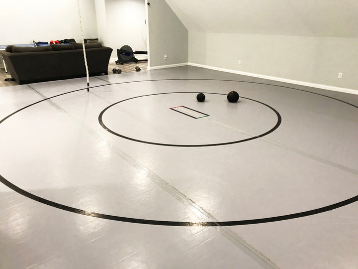 Workout Room Smooth Grey Wrestling Mat for Sale 