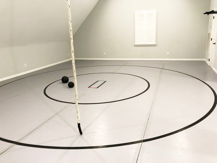 Custom Gray AK Wrestling Mat for Home Workout Room