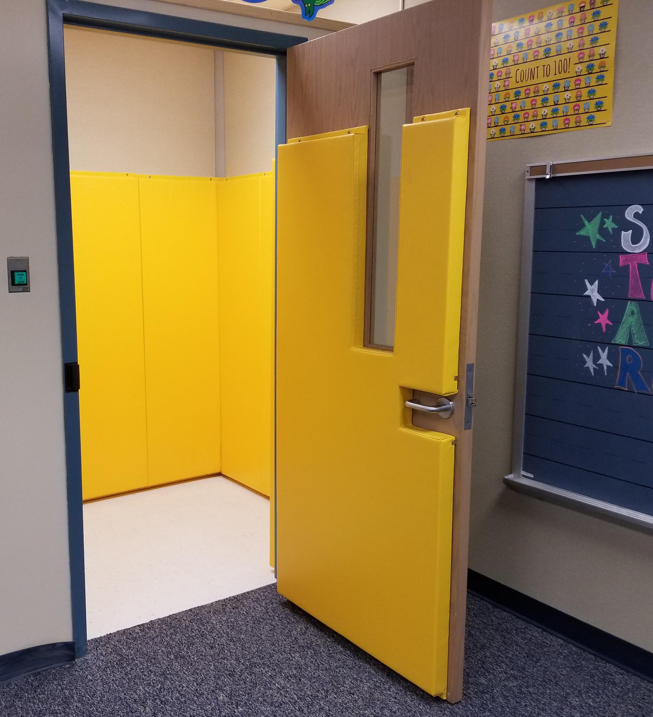 Behavioral Health School Padded Room Yellow