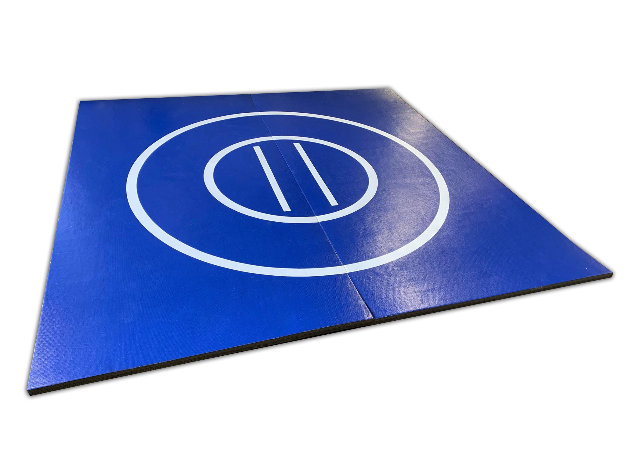 blue and white mma mat, blue and white wrestling mat