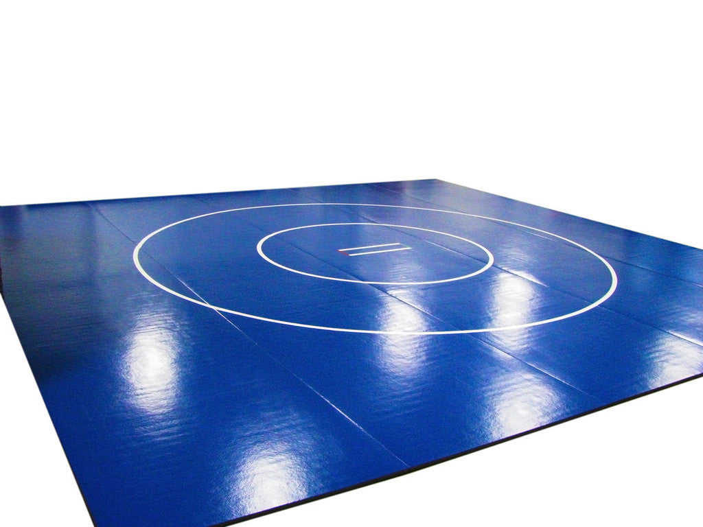 Competition Size Blue Wrestling Mat. Regulation mat. Great for high school, collegiate professional use. 