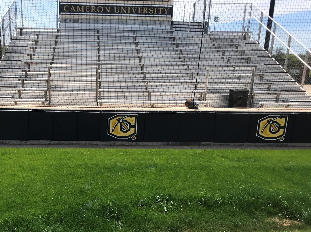 NCAA Baseball Fence Pads with school logo