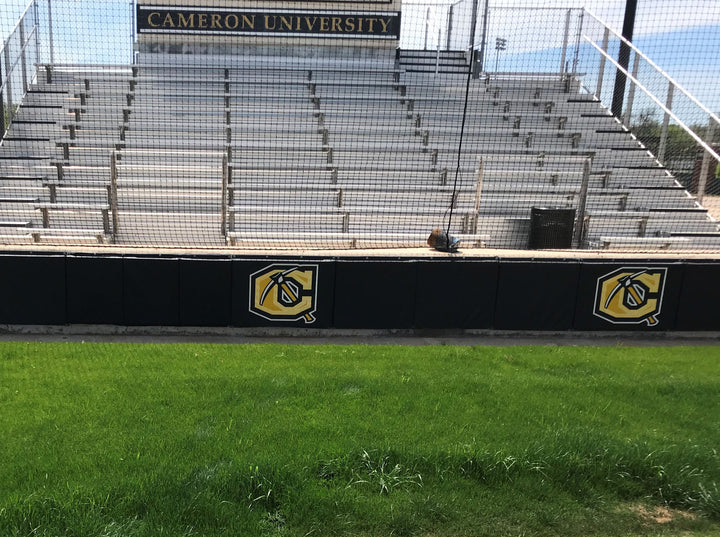 NCAA Baseball Fence Pads with school logo
