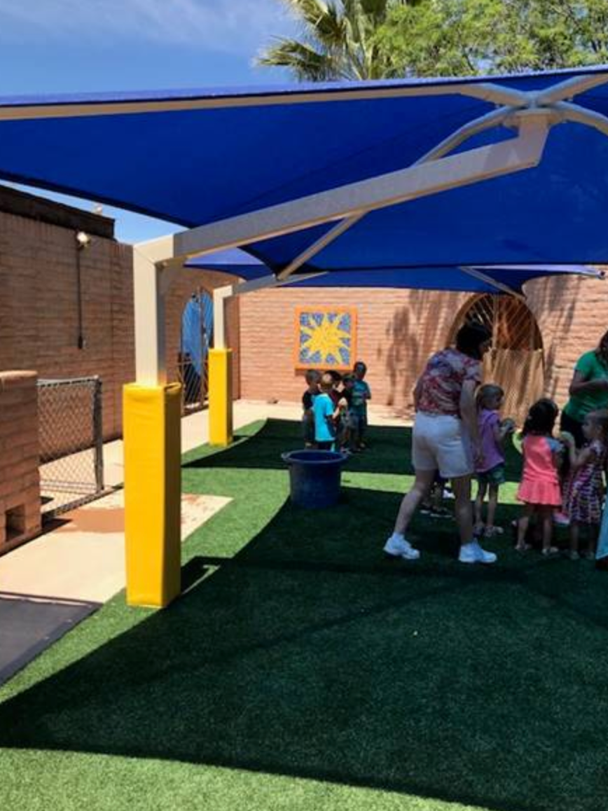 preschool playground yellow pole pad