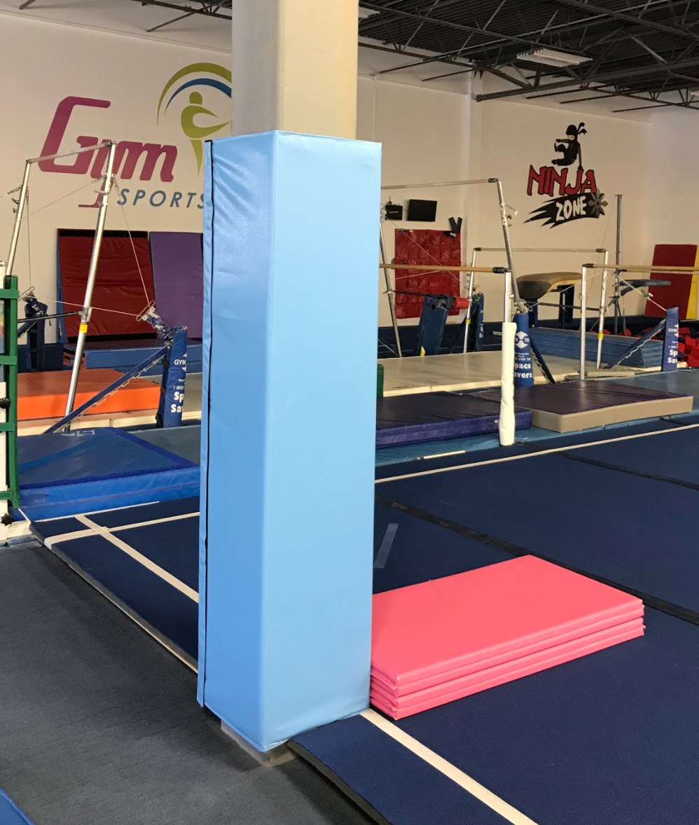 Gymnastics safety padding can be made with standard sizes and custom sizes.