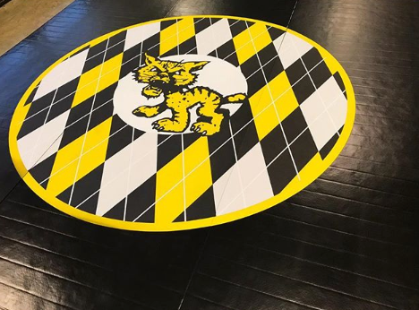 Black and Yellow Wrestling Mat 