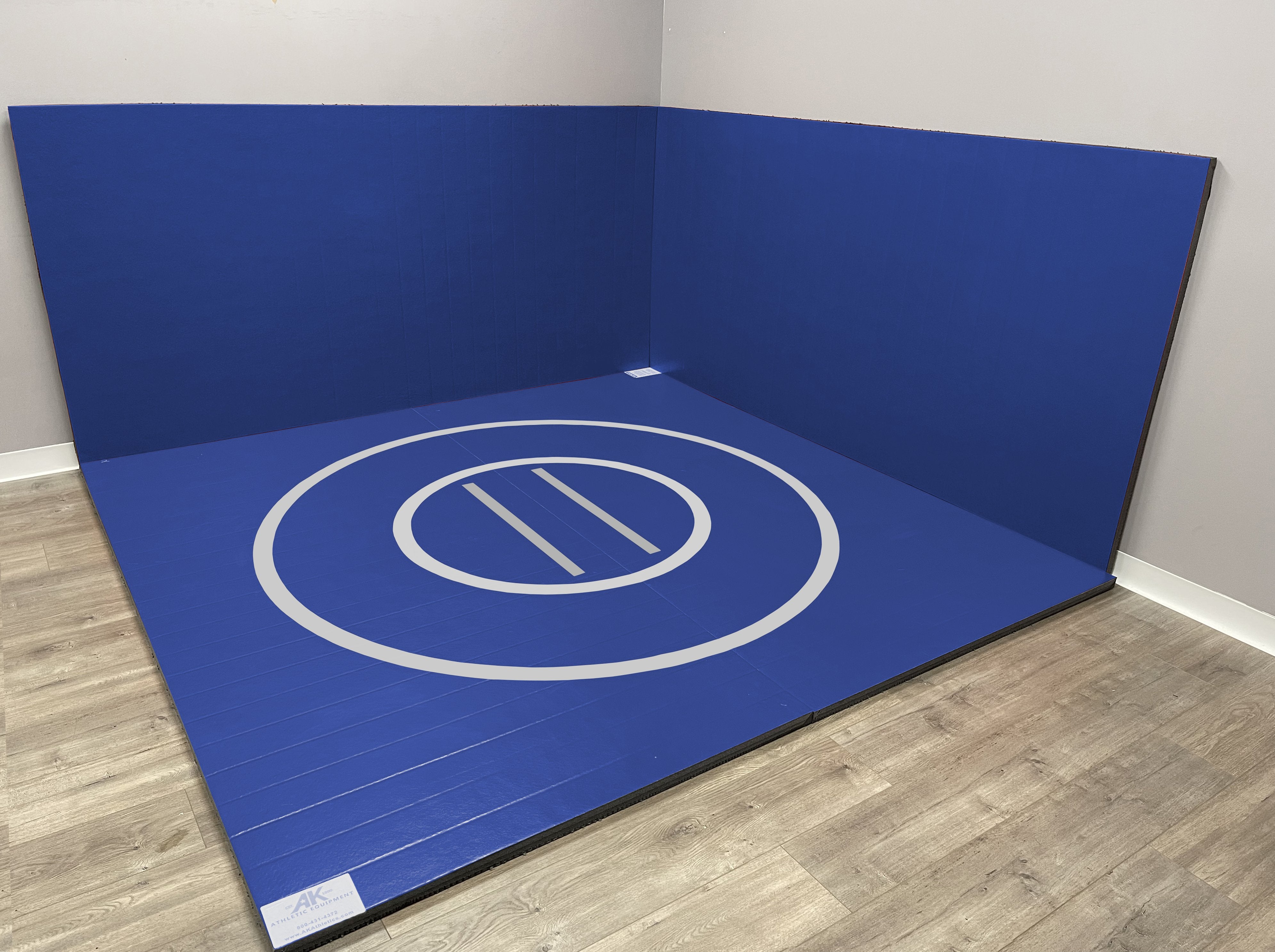 Holiday Shop Instant Wrestling Room 8' x 8' wrestling mat and Removable Roll Up Wall Pads Package