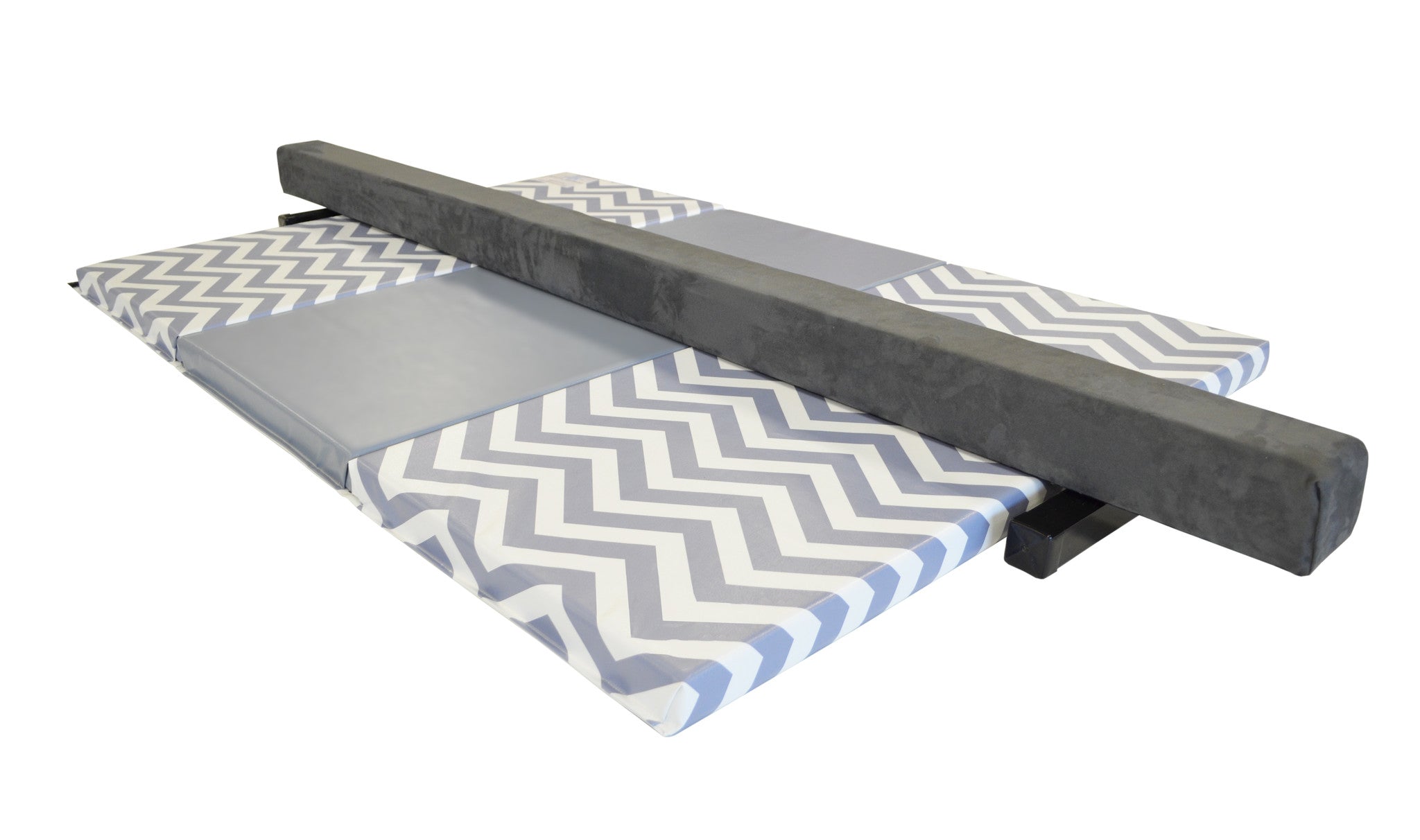 Chevron Print Gymnastics Balance Beam and Folding Mat Combo Package
