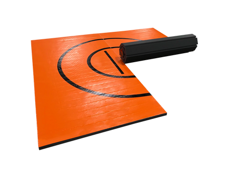 Orange Lightweight Easy Roll Wrestling Mat 