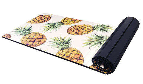 Roll Up Pineapple Print 4' x 12' x 1 ⅜" Advanced Level Gymnastics Mat