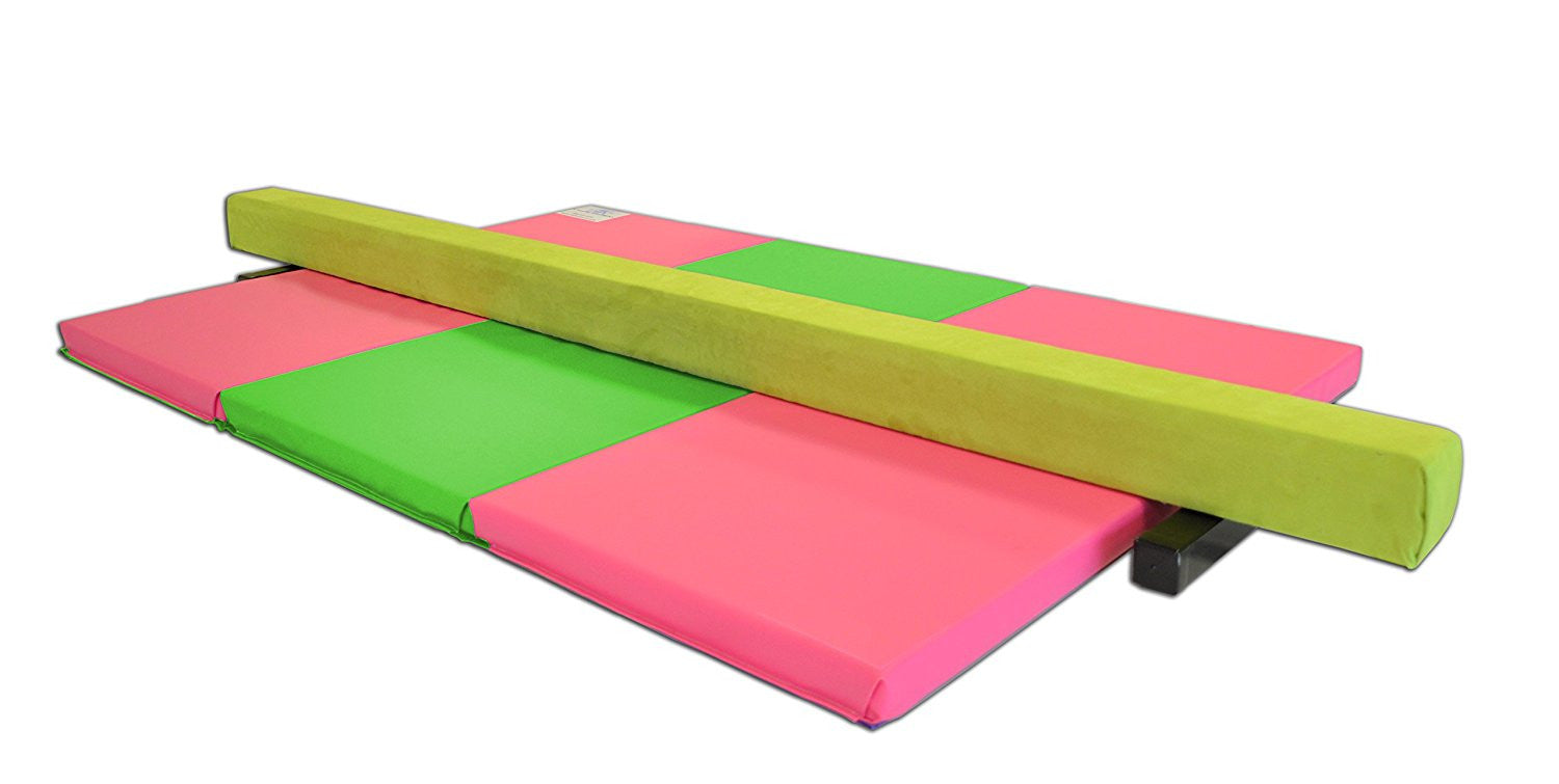 Gymnastics Balance Beam and Folding Mat Combo Package